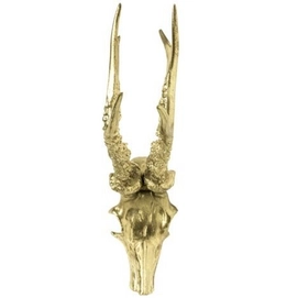 Wanddecoratie Oh My Deer Skull Head Goud Medium