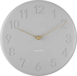 Klok Karlsson Sole Numbers Polyresin Matt Grey 25 cm
