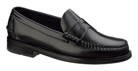 Slipper Sebago Grant Leder Schwarz