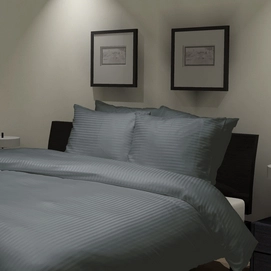 Dekbedovertrek Ambianzz Hotellinnen Uni Stripe Grijs Microfiber