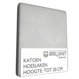 Hoeslaken Kinder Briljant Lichtgrijs (Katoen)