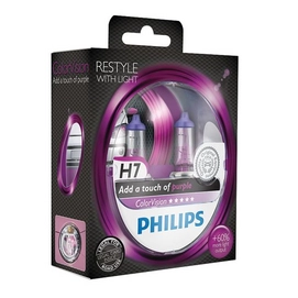 Autolampenset Philips ColorVision H7 Purple