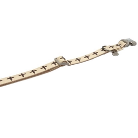 Hondenhalsband Beeztees Mac Leather Cross Beige