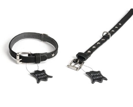 Halsband Beeztees Stars Leder Zwart