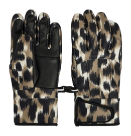 Handschoen Fusalp Women Glacier Print Leopard Flou Savane/Noir PrimaLoft