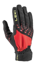 Handschoen Leki Unisex Ultra Trail Storm Black/Red/Neon Yellow