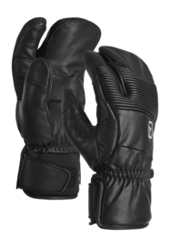 Handschoen Ortovox Unisex Full Leather 3 Finger Glove Black Raven