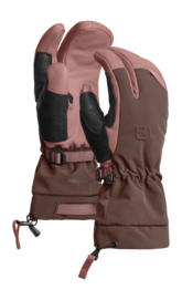 Handschoen Ortovox Dames Merino Freeride 3 Finger Glove Dusk Rose Sympatex