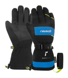 Handschoen Reusch Kids Maxim GORE-TEX Junior Black / Brilliant Blue / Safety Yellow R-LOFT