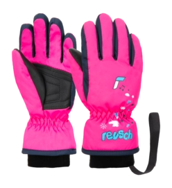 Handschoen Reusch Kids Pink Glo / Dress Blue TecFill