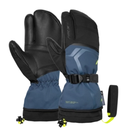 Handschoen Reusch Men Down Spirit GTX Lobster Black / Dark Denim / Safety Yellow