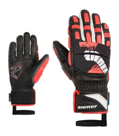 Handschoen Ziener Kids Lonos Z AS PR Black Red Junior AQUASHIELD