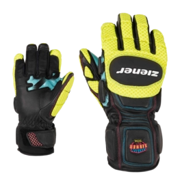 Handschoen Ziener Men Gatos Z PR Black Poison Yellow PrimaLoft Gold