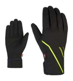 Handschoen Ziener Men Ultimo Z PR Black Lime PrimaLoft Gold