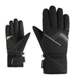 Handschoen Ziener Women Karion Z AS Black Gold Art AQUASHIELD