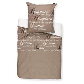 Bettwäsche Beddinghouse Happiness Taupe Renforcé