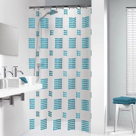 Rideau de Douche Sealskin Happy Bleu