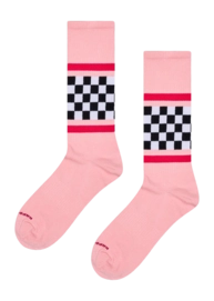 Happy Socks Checked Stripe Sneaker Pink