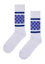 Happy Socks Checked Stripe Sneaker White