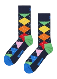 Happy Socks Unisex Argyle Navy