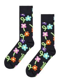 Happy Socks Unisex Balloon Flower Black