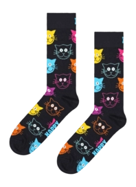 Happy Socks Unisex Cat Black