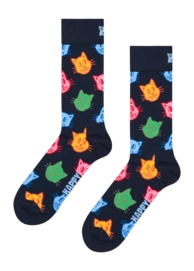 Happy Socks Unisex Cat Navy
