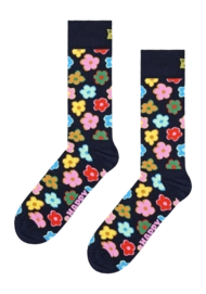 Happy Socks Unisex Flower Navy