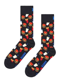 Happy Socks Unisex Hamburger Black