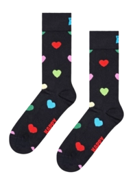 Happy Socks Unisex Heart Black