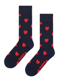 Happy Socks Unisex Heart Navy Red