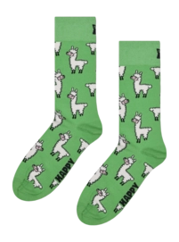 Happy Socks Unisex Llama Green