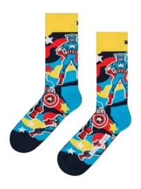 Happy Socks Unisex MARVEL Captain America Blue