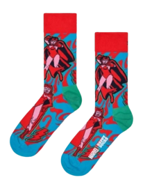 Happy Socks Unisex MARVEL Scarlet Witch Red