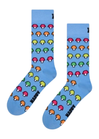 Happy Socks Unisex Mushroom Stripe Blauw