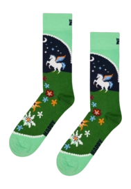 Happy Socks Unisex Pegasus Land Light Green