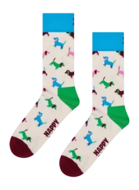 Happy Socks Unisex Puppy Love White