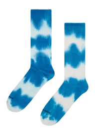 Socken Happy Socks Tie-dye Stripes Sneaker Unisex White / Blue