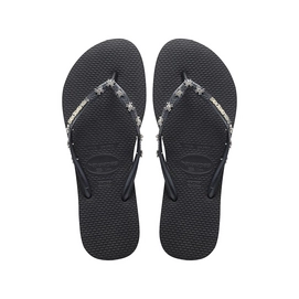 Slipper Dames Havaianas Slim Hardware Black Dark Grey