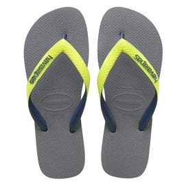 Slipper Havaianas Top Mix Steel Grey Led Yellow Fluor