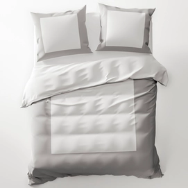 Dekbedovertrek Heckett & Lane Lina White Silver Grey Percal