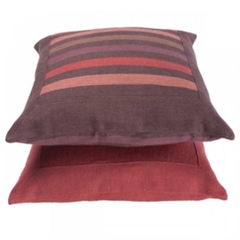 Sierkussen Libeco Flagstaff Plum Stripe Linnen-50 x 50 cm