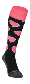 Hockeysok Brabo BC8320C Socks Hearts Black/Pink