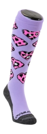 Hockeysok Brabo BC8320D Socks Hearts Purple Cheetah