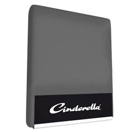Topper Hoeslaken Cinderella Anthracite (Double Jersey)-80/90 x 200/210 cm