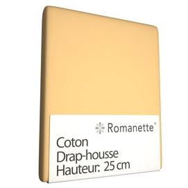 Drap-housse Romanette Jaune (Coton)
