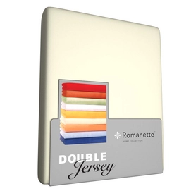 Double Jersey Hoeslaken Romanette Ivoor-1-persoons (80/90 x 200/210/220 cm)