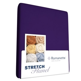 Drap-housse Romanette Violet (Flanelle Stretch)
