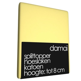 Split Topper Hoeslaken Damai Yellow 8 cm (Katoen)