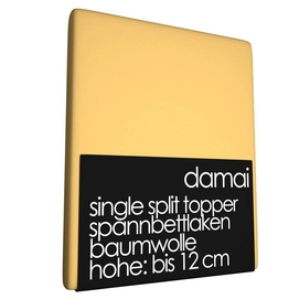 Single Split Topper Spannbettlaken Damai Corn Yellow 12 cm (Baumwolle)